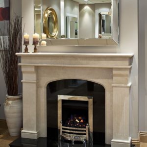 monaco marble fireplace, made to measure fireplace, marble fireplace, custom made fireplace, solid fuel fireplace, gas fireplace, electric fireplace, roma beige marble fireplace, crema marfil marble fireplace, elegant fireplace