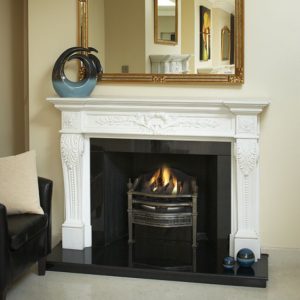 fontainbleau sevec honed marble fireplace, solid fuel fireplace, woodburner fireplace, electric fireplace, gas fireplace, custom made fireplace, made to measure fireplace, timeless fireplace, elegant fireplace