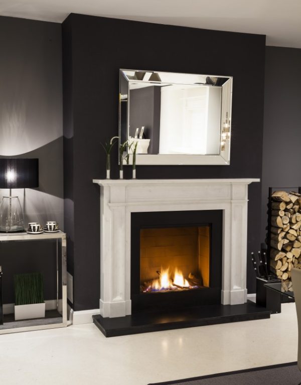 langley marble fireplace, made to measure fireplace, marble fireplace, custom made fireplace, solid fuel fireplace, gas fireplace, electric fireplace, bianco carrera marble fireplace, elegant fireplace