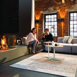 heat pure 66 3 sided woodburner, kal fire, kal fireplace, retracting glass door, retractable glass door, highly efficient fire, built in fire, insert fire, frameless fire, contemporary woodburner, 3 sided woodburner fire