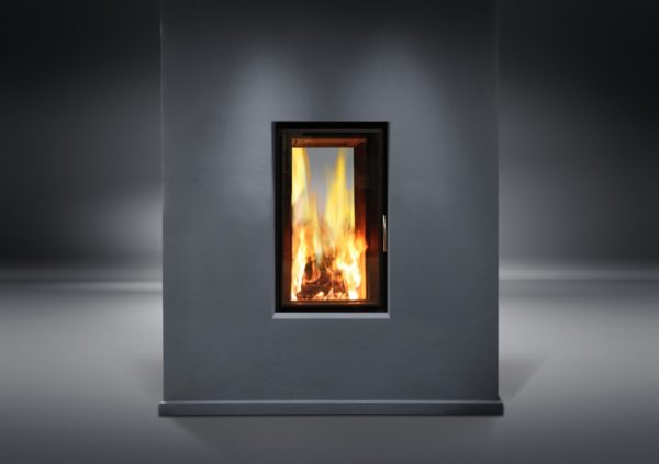 concept 510df v green wood burning fire, Bodart & gonay fire, insert fire, fan assisted fire, high heat output fire, fire with automatic thermostat, solid fuel insert stove, glass fronted solid fuel fire, wood burning stove, modern fire, fire inserted into a fireplace, built in fire, green fire, fire for airtight houses, fire for A rated houses, external air intake, double sided fire, vertical inserted fire, portrait fire.