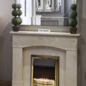 santander marble fireplace, made to measure fireplace, marble fireplace, custom made fireplace, solid fuel fireplace, gas fireplace, electric fireplace, roma beige marble fireplace, crema marfil marble fireplace, stylish fireplace, small fireplace
