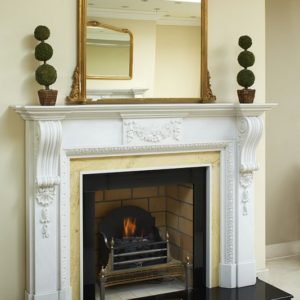 kensington honed sevec marble fireplace, solid fuel fireplace, woodburner fireplace, electric fireplace, gas fireplace, custom made fireplace, made to measure fireplace, timeless fireplace, victorian style fireplace