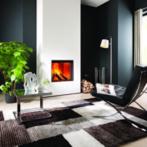 heat pure 60 woodburner, kal fire, kal fireplace, retracting glass door, retractable glass door, highly efficient fire, built in fire, insert fire, frameless fire, contemporary woodburner