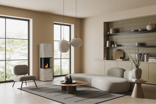 Rock Fireplace Bioethanol