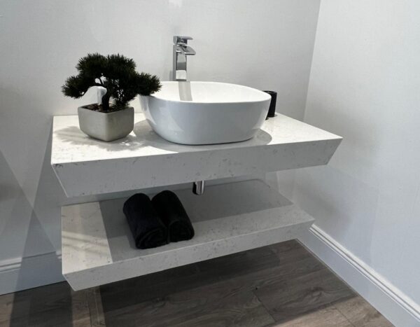 Bathroom Vanity Unit - Crema Quartz