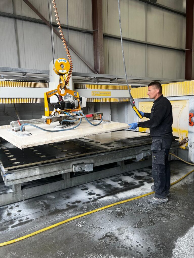 Manufacturing of bespoke stone kitchen worktops